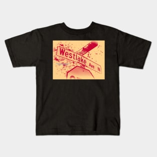 Westlake Avenue North Raspberry Creme Seattle Washington by Mistah Wilson Photography Kids T-Shirt